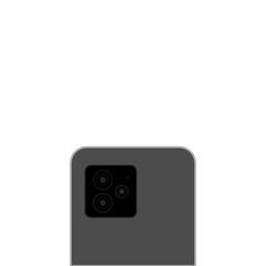 back side of cell phone on transparent background illustration. business concept no people.