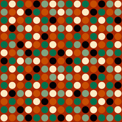 Dots Green Terra Cotta and Black Seamless Tile