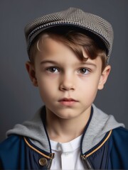 portrait of a child with trendy outfit
