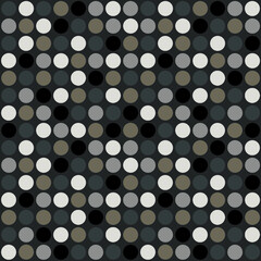 Dots Black and Shades of Grey Seamless Tile
