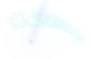 Digital png illustration of white and blue light with sparkles on transparent background