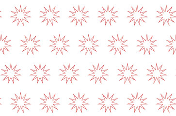 Digital png illustration of rows of red stars on transparent background