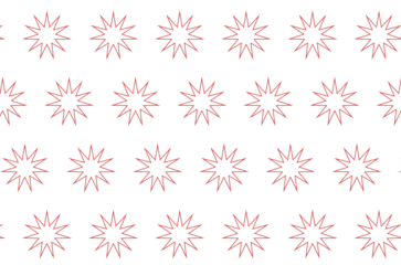 Digital png illustration of rows of red stars on transparent background