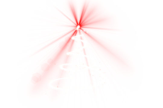 Digital png illustration of red light and white spiral with copy space on transparent background