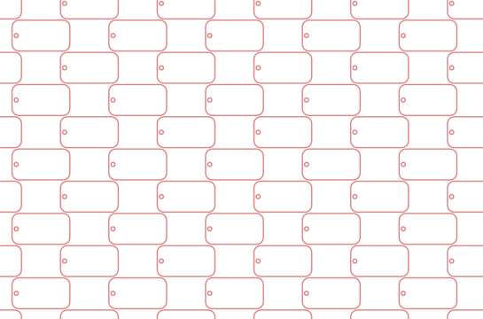 Digital png illustration of rows of red tags on transparent background