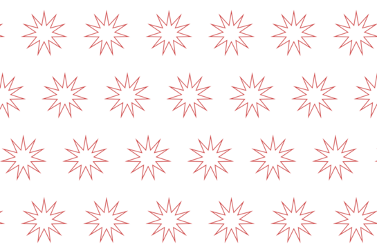 Digital png illustration of rows of red stars on transparent background - Powered by Adobe