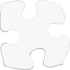 Digital png illustration of white puzzle with copy space on transparent background