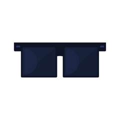 Digital png illustration of blue glasses with copy space on transparent background