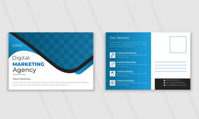 Creative modern corporate business postcard EDDM design template, amazing and modern postcard design.
