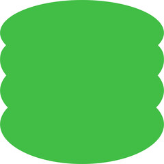 Digital png illustration of green abstract shape on transparent background