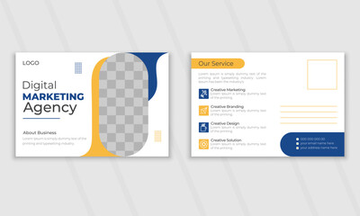 Creative modern corporate business postcard EDDM design template, amazing and modern postcard design.