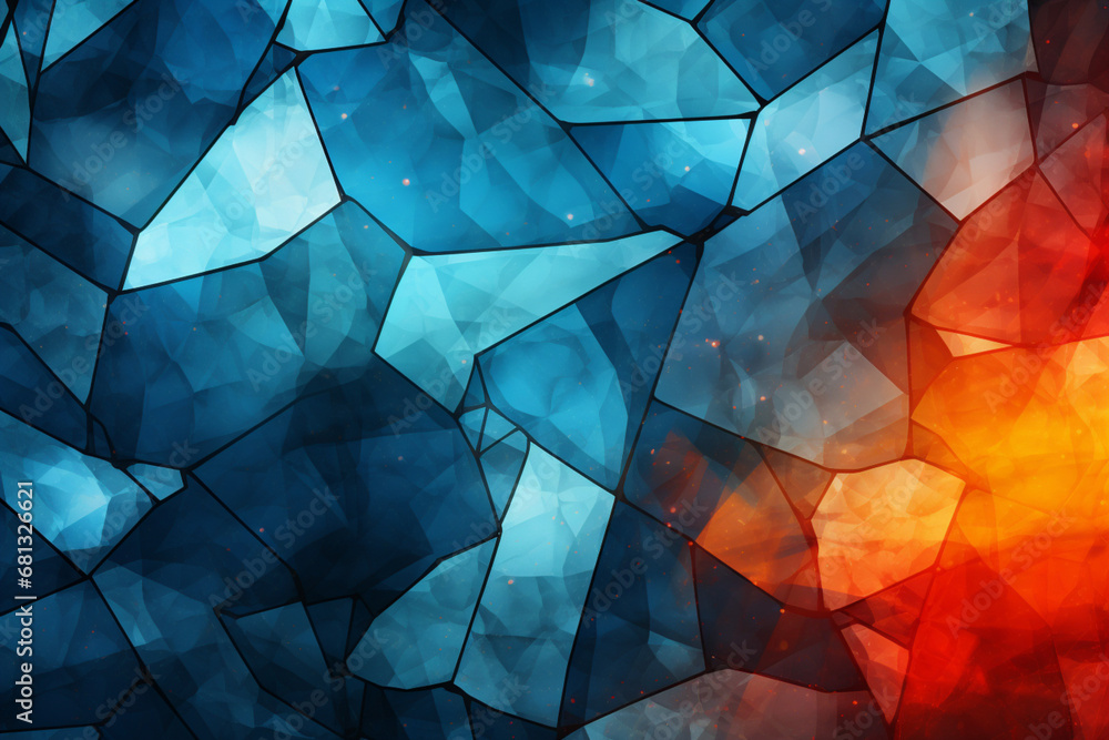 Poster abstract background with triangles