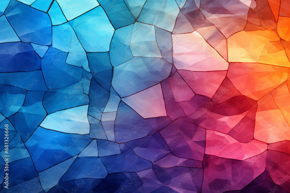 Poster abstract background with triangles