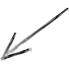 Digital png illustration of black arrow on transparent background