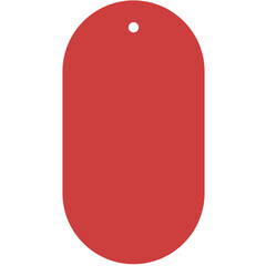 Digital png illustration of red label with copy space on transparent background