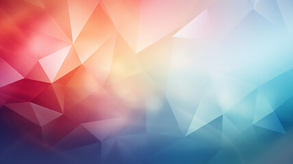 polygonal blue light and red gradient background abstract triangles. - obrazy, fototapety, plakaty