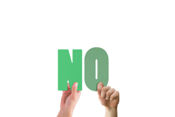 Digital png illustration of hands with no text on transparent background