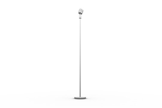 Digital png illustration of stage microphone on transparent background