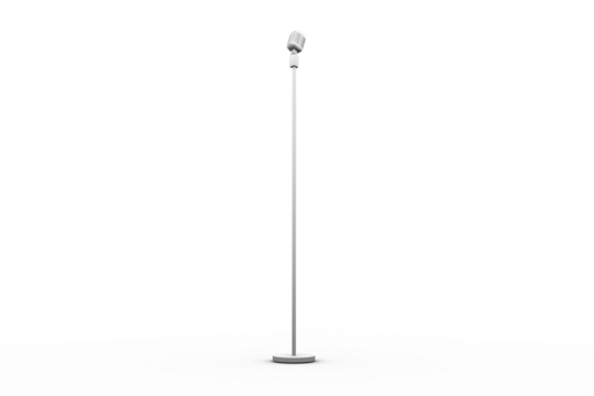 Digital png illustration of stage microphone on transparent background