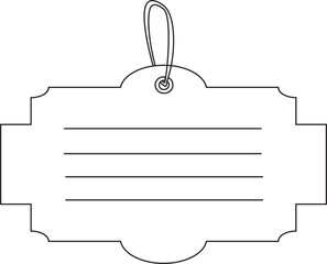 Digital png illustration of white label with copy space on transparent background