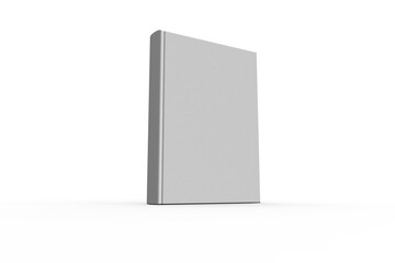 Digital png illustration of closed white book with copy space on transparent background