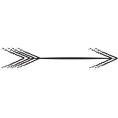 Digital png illustration of black arrow pointing right on transparent background