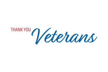 Digital png illustration of thank you veterans text on transparent background