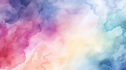 Watercolor abstract background design, colorful watercolor texture, Generative AI