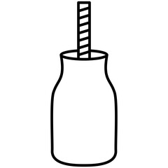 mug bottle with straw