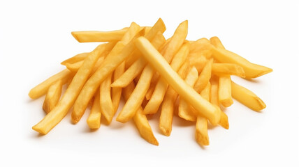 french fries isolated on a white background.