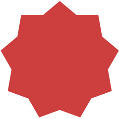 Digital png illustration of red abstract shape on transparent background