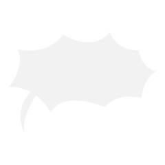 Digital png illustration of white speech bubble on transparent background