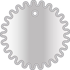 Digital png illustration of silver badge with copy space on transparent background