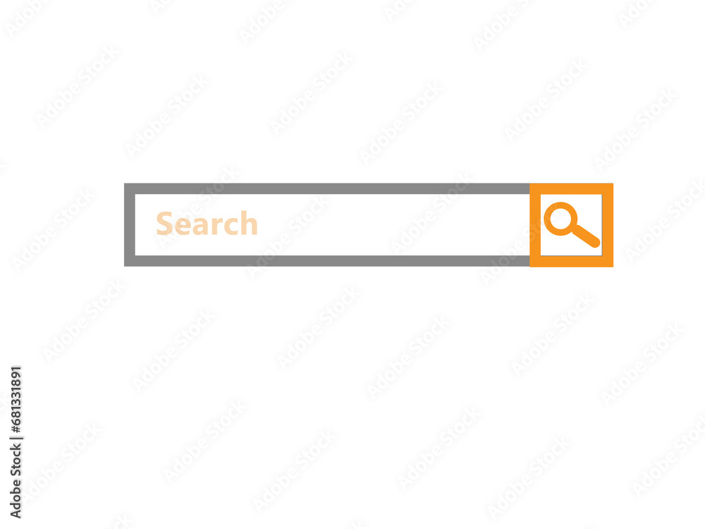 Poster digital png illustration of window with magnifier and search text on transparent background
