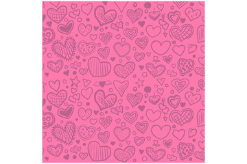 Digital png illustration of pink card with hearts on transparent background