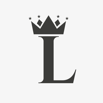 recommend clip art: Crown Logo On Letter L with Star Icon. Crown Symbol Template