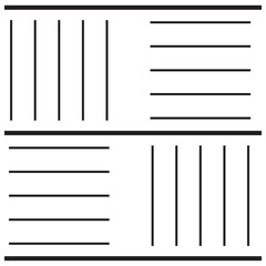 Digital png illustration of black vertical and horizontal lines repeated on transparent background