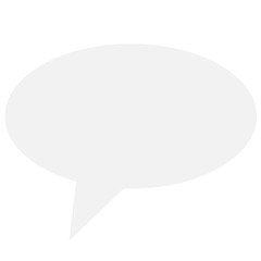 Digital png illustration of white speech bubble on transparent background