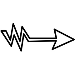 Digital png illustration of black arrow on transparent background