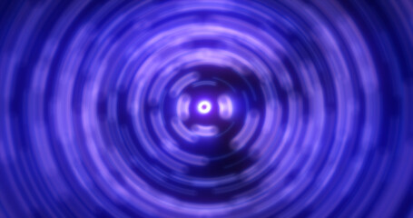 Abstract background of bright blue glowing energy magic radial circles of spiral tunnels made of lines