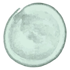 Digital png illustration of green abstract circular shape on transparent background