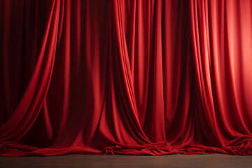 red curtain background