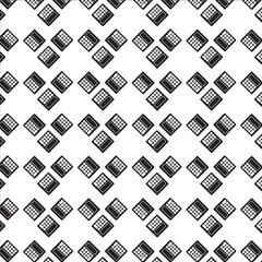 Digital png illustration of black pattern of repeated calculators on transparent background