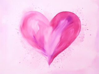 Heart made of watercolor paint. Valentine's Day concept.