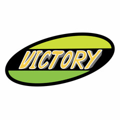 Victory text logo illustration design vector