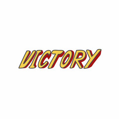 VICTORY text illustration design vector