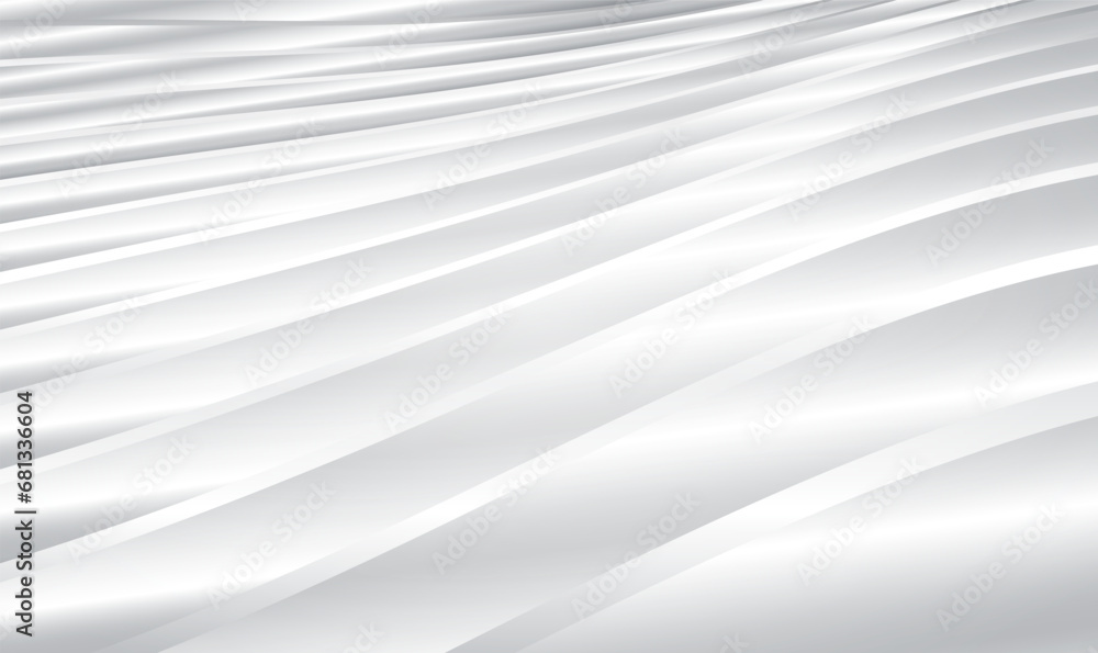 Wall mural abstract background with futuristic curvy landscape. architectural abstraction. white background wit