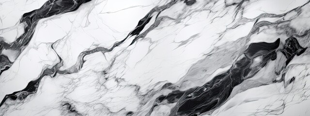 Black and white Marbling surface Hard surface elegant - obrazy, fototapety, plakaty