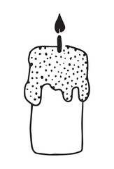 Candle cozy design element doodle illustration