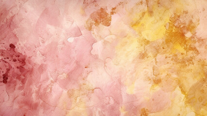 Elegant Mustard Yellow and Dusty Rose Watercolor Splash Abstract